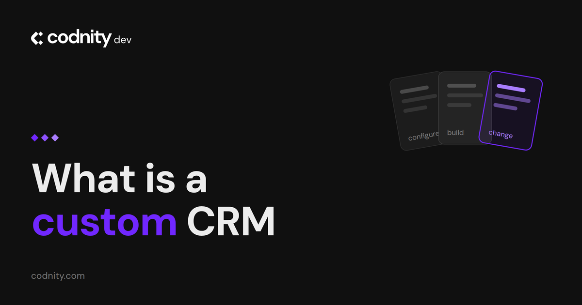 Three CRM approaches side by side - fixed product, custom build from scratch, and a changeable core