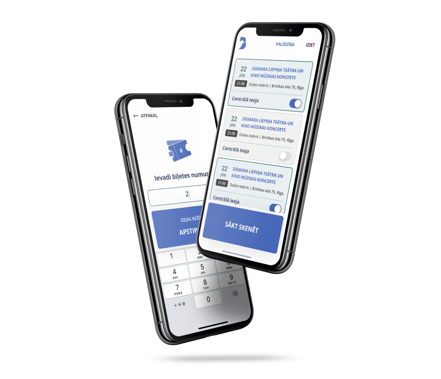 Biļešu Paradīze ticket scanner - entry validation